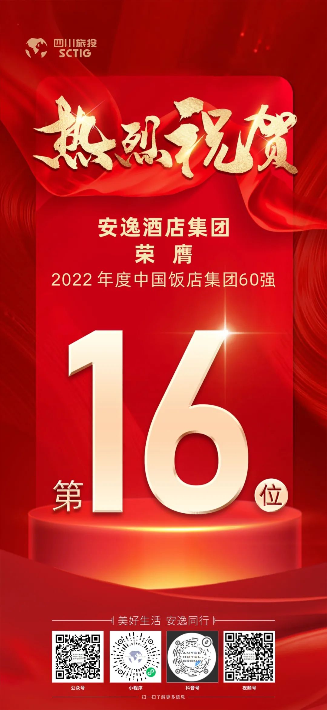 四川尊龙凯时人生就是博z6com集团荣膺“2022年度中国饭店集团60强”